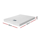 Giselle Bedding 13cm Mattress Tight Top Single MATTRESS-B-13D-WH-S