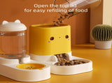 Green Cat & Dog Automatic Feeder & Waterer Set 2-in-1 Dry & Wet Separation Station with 2200ml V888-ELOSUNG50009