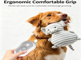 White Grey & White Yellow Combo Spray Comb 2pcs, Cat Grooming Massage Tool V1221-XM-LB421-GM30