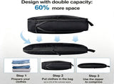 5-Piece Black Compression Packing Cube Set, Water-Resistant Luggage Organizers for Suitcases and V1188-MS-731-002