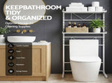Artiss Over Toilet Bathroom Storage Shelf Rack Over Toilet 2 Tier BSR-A-2T-120H-WH