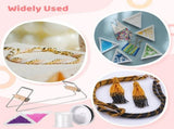 Adjustable Metal Bead Loom Kit, Loom Beading Supplies with 46000 Glass Seed Beads 2 Bead Needles V1369-AZ3-W-08535