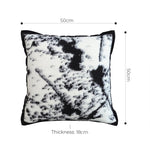 SOGA 2X 50cm Throw Pillow Black and White Leopard Thick Premium Polyester Fiber for Home Decor FRENCHCUSHION323X2