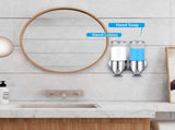 Wall-Mounted Soap Dispenser - 2 Reservoirs - 2x500ml - Stainless Steel - Shampoo Dispenser - Large V1188-MS101-01506-1
