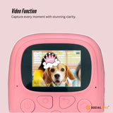 Kids Rechargeable Instant Print Camera Pink - Digital Thermal Photo Video MP3 V238-SUPDZ-40832782696528