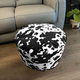 SOGA 2X 48x35cm Round Soft Pouffe Seat Cushion Elegant Home Accent Dcor Stylish Footstool POUFFE639X2