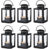 pcs - Black lanterns for candles, garden lanterns, hanging small lanterns in vintage style for tea V1237-ZY-203-3249