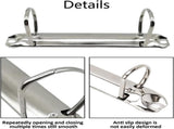 5 pieces D-shaped metal clip ring binder mechanism - set of 2 ring binders for papers, textbook, V1189-WXFBOL-142-1