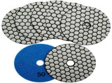 7 pcs Diamond Polishing Disc 4"/100Mm Dry Diamond Polishing Pads For Marble, Granite, Stone, V1188-MS-227-1178