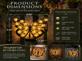 2Pack Solar Butterfly Lights Outdoor Metal Decor with 20 Led Decorative 10"Outdoor Butterfly V1107-124-75442-YEL-2PACK