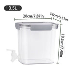 Beverage Dispenser With Lid And Faucet Food Grade Plastic Refrigerator Dispenser For Lemonade Cold V1369-AZ3-W-17681