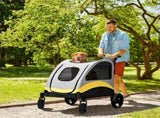 Two Dogs Stroller Divider Pet Travel Stroller Carrier One-key Folding Outdoor V767-P-XL121-D