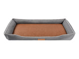 Grey Rectangular Pet Bed with Removable Cooling Mat Durable 600D Oxford Fabric Dog & Cat Bed, V888-ELOSUNG48564