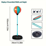 Black kids punching ball, boxing set for kids, martial arts toy for kids, adjustable punching ball, V1347-140-BLA-40079