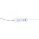 Desktop Magnifier 8X Magnification 10 Levels Adjustable Brightness 64 LEDs Magnifying Glass Desk V1294-YM0901-L4639W