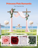 VEVOR Artificial Wedding Arch Flowers Kit Pink With 2 Pcs Flowers 2 Pcs Drapes V952-HLGMHTJ4JTFSPCKX4V0