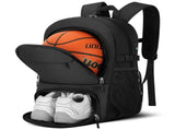 Basketball Backpack with Sneaker Compartment, Football Sports Training Bag with Red Zipper V1308-DSZKI-318