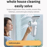 Silvery Electric Window Vacuum Cleaner - 20cm Squeegee, Rechargeable Handheld Glass Cleaner, V888-ELOSUNG56476