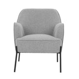 Hugo upholstered armchair light grey V178-67291