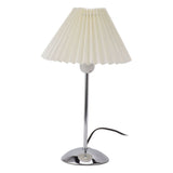 LED Table Lamp Metal Nightstand Bedside Lamp 3 Color with Cloth Pleated Lampshade for Bedroom Living V1294-YM0901-3119230093311