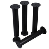 Black Steel Bed Frame Replacement Parts Strong Load-Bearing 4Pcs V1369-AZ3-W-18337