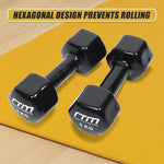 5kg Dumbbells Pair PVC Hand Weights Rubber Coated V63-782505