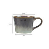 2X Reactive Glazed Ceramic Organic Coffee Mug 350ml Natural EARTHY GREY BLUE V274-HA-LA-P0024806-BUVT