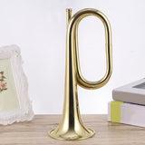 Copper Bugle for Beginners - 1 Piece Brass Musical Instrument with Design, Ideal for New Musicians V1366-AZ2-W-19269