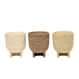 Set 3 Asst Curve Base Planters w Hole Plug 20cm V637-88759PLN
