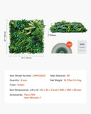 Artificial Grass Wall Panels, 8 PCS 20 x 20 inch, 3D Combination Greenery Boxwood Panel for Indoor V952-PJSRZZWQ8PCSJMWS1V0