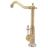 Antique Kitchen Faucet Gold All Copper European Antique Hot Cold Mixed 360&deg Rotating Kitchen V1294-YM0715-3112220048711