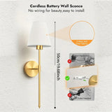 Battery Wall Sconces Set of 2 with Remote V1142-LP601101234496694