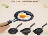 5-PCS Mini Non-Stick Egg Frying Pan Cartoon Shaped Omelette Cooker Mould for Breakfast Pancakes and V888-ELOSUNG40887