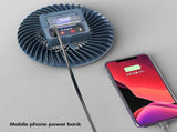 2X Portable Camping Fan with LED USB Rechargeable Battery Operated Fan for Tent Car Emergency V1308-DSZKI-1075