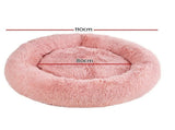i.Pet Pet Bed Dog Cat 110cm Calming Extra Large Soft Plush Pink PET-BED-D110-PK