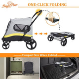 Dog Stroller w/ Rain Cover Foldable Pet Cart V178-66762