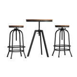 Artiss Bar Table Stools Set Dining Desk Industrial Kitchen Chairs Cafe Pub BA-TAB-CHR-SET-V17