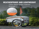 Bike Cargo Trailer, 88/100/160 lbs Load Capacity, Heavy-Duty Bicycle Wagon Cart, Foldable Compact V952-CGKHZHJG100BMFBKOV0