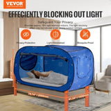 Bed Tent, Pongee Fabric, 2 Doors Breathable Dream Tent with 8.5 mm Fiber Poles on Bed Privacy, Full V952-FXCSZPSMLLM76FPA6V0