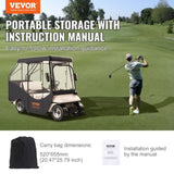 Golf Cart Enclosure, 420D Polyester Driving Enclosure with 4-Sided Transparent Windows, 4 Passenger V952-KSHGEFCZGMDJB8OZ9V0