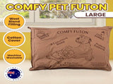 Aussie Made Comfy Pet Bed Futon Dog 102cm Wool Blend Large - Brown D0182