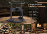 Portable Firewood Splitter Cross Base 27cm, Tough Construction For Outdoor Camping V1221-XM-LB1817-GM65
