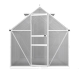 Greenfingers Greenhouse Aluminium Green House Polycarbonate Garden Shed 2.4x1.9M GH-ALU-C-242X190-AB