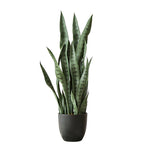 SOGA 4X 97cm Sansevieria Snake Artificial Plants with Black Plastic Planter Greenery, Home Office APLANTFH9712X4