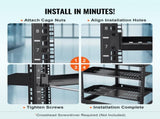 2PCS 1U Server Shelf, 254mm Depth, 22.68kg Max Load Capacity Vented Cantilever or Wall Mount V952-FWQJJGB1U10YF1LZFV0