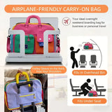 Color-Block Stitching Large Travel Duffel Bag Multi-Functional Hand Luggage for Casual V1232-ZSBB-002
