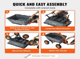 Dump Cart, Poly Garden Dump Cart with Easy to Assemble Steel Frame, Dump Wagon with 2-in-1 V952-SLZXTC1500B0FP7ZKV0