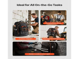 Tool Backpack, 65 Pockets, Heavy-duty Tools Storage Organizer Work Bags with Laptop Compartment & V952-GJBB1416INCH5R4Z0001V0