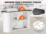Portable Tradeshow Podium Table, 1300 x 465 x 950 mm, Display Exhibition Counter Stand Booth Fair V952-LSZST20DCSLWFTXVPV0