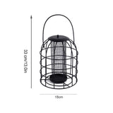 Iron Cage Bird Feeder Metal Bird Food Dispenser Hanging Feeding Column V1294-YM0717-10077407